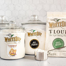 Load image into Gallery viewer, White Lily Apron plus Free Canister Sticker Set