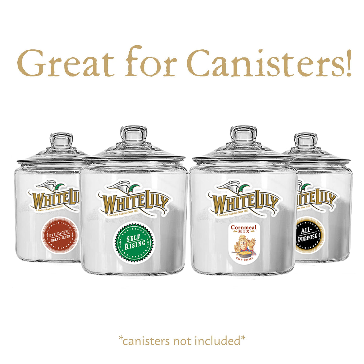 white lily self rising unbleached flour White Lily Canister Sticker Set – White Lily Flour