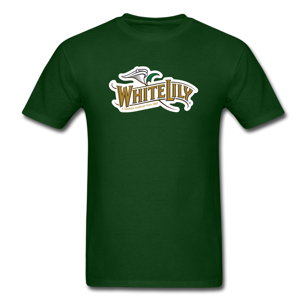 White Lily Logo T-Shirt - forest green