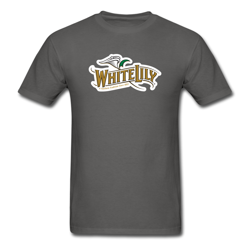White Lily Logo T-Shirt - charcoal
